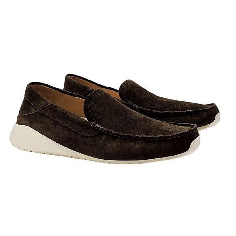 OluKai Ka'a Loafer Mens Dark Wood Suede Slip On Shoes 10535-6363 Size 10.5‎ NEW